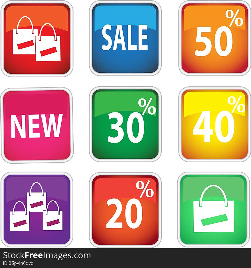 Stock image - a set of icons for commercial store. Stock image - a set of icons for commercial store.