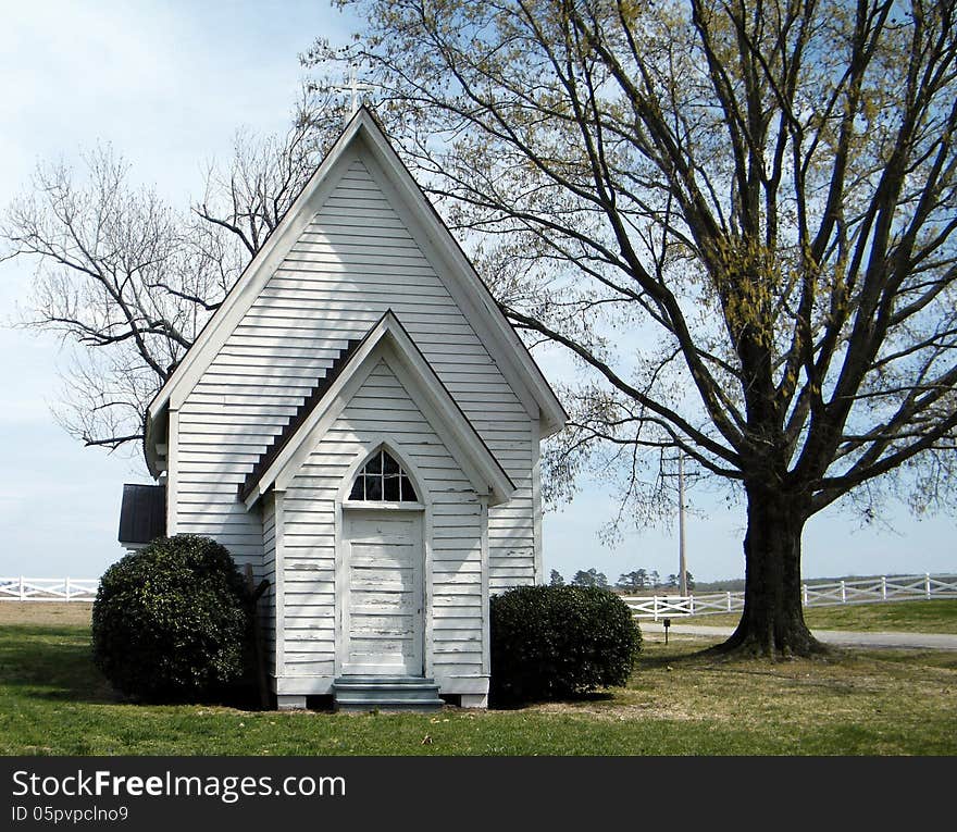 This is a shot of a little country church in a rural area of Bertie County in North Carolina,USA. This is a shot of a little country church in a rural area of Bertie County in North Carolina,USA