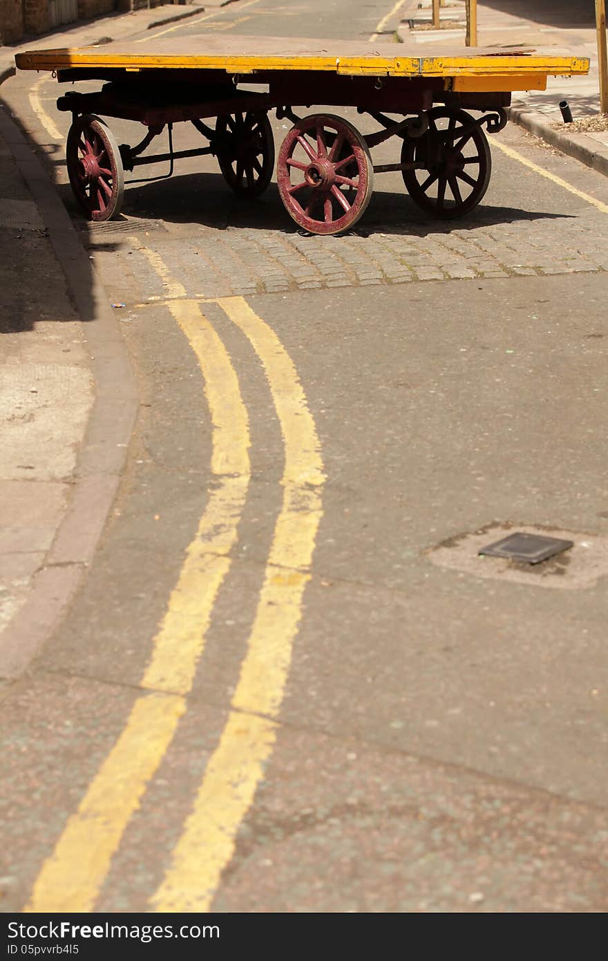 Abandoned old cart on the backstreet in Brixton, London