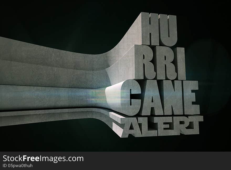 3d design. Hurricane alert and background