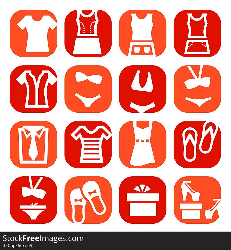 Color Fashion Clothes  Icons