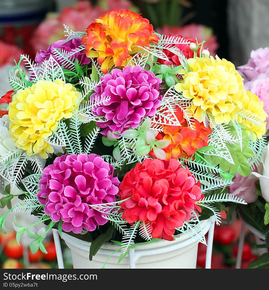 The beautiful decoration artificial flower