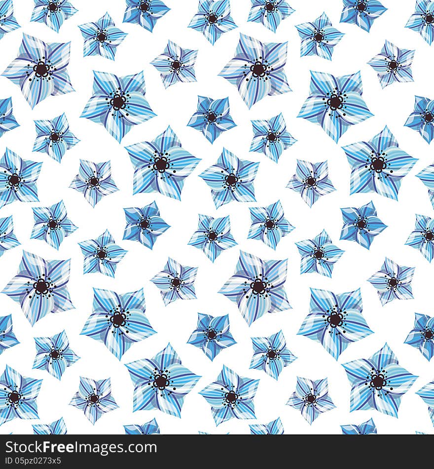 Vector seamless background with flowers. Vector seamless background with flowers