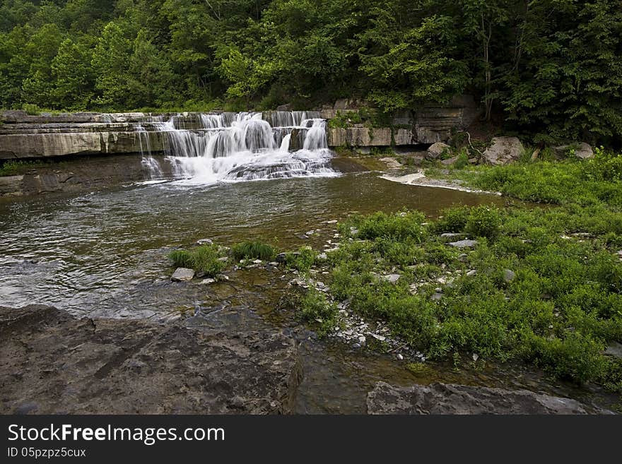 Small waterfall at Taughannock Falls, Ulysses, New York