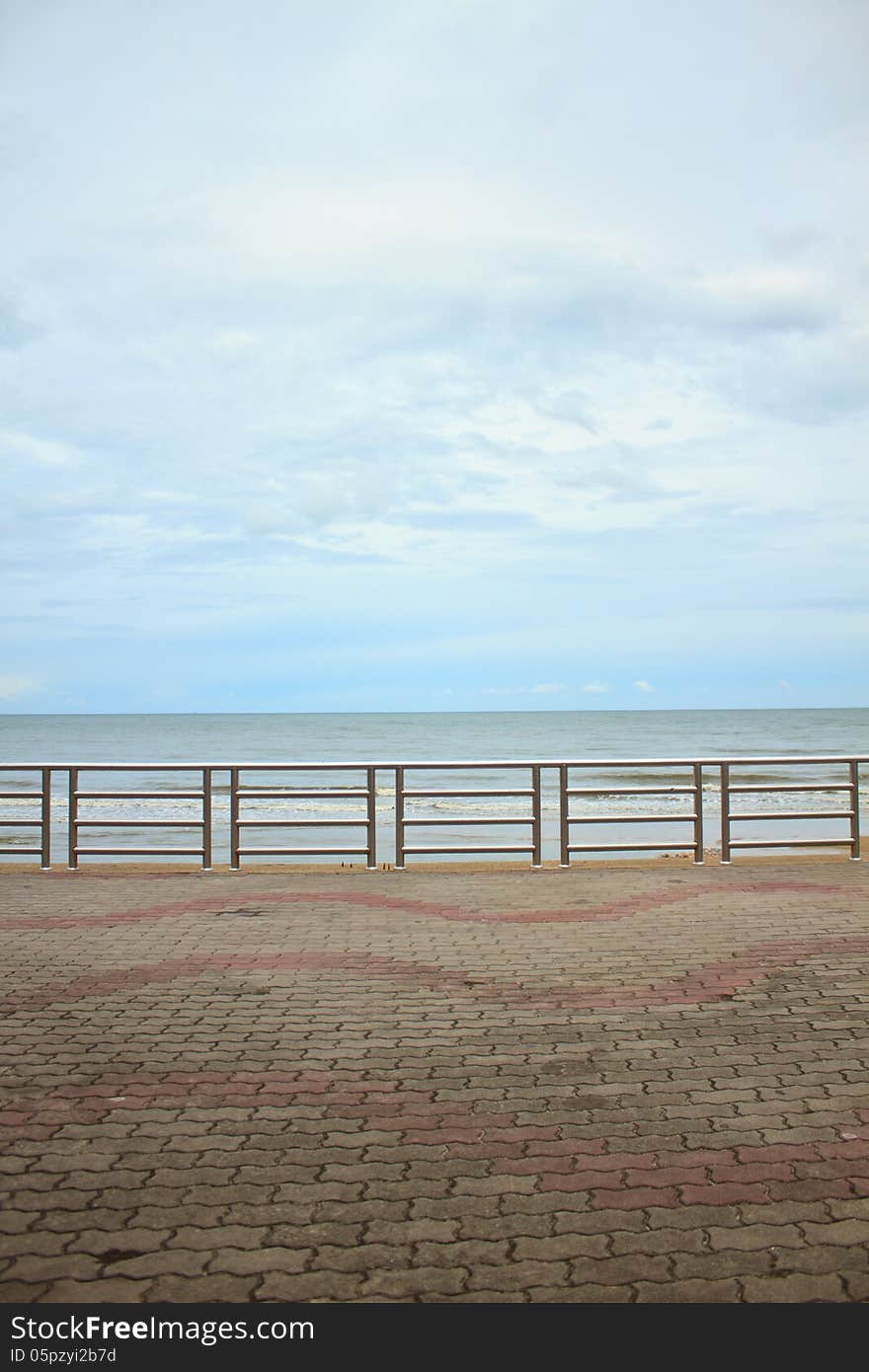 Summer view terrace on beach