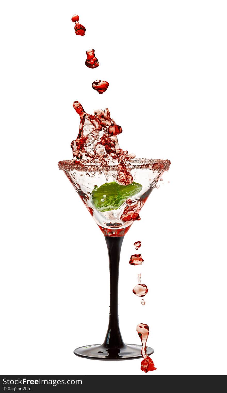 Martini Glass with a splash of