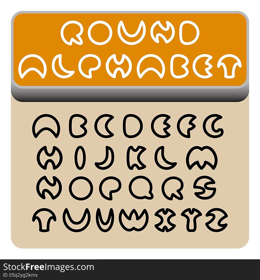 Round shaped font