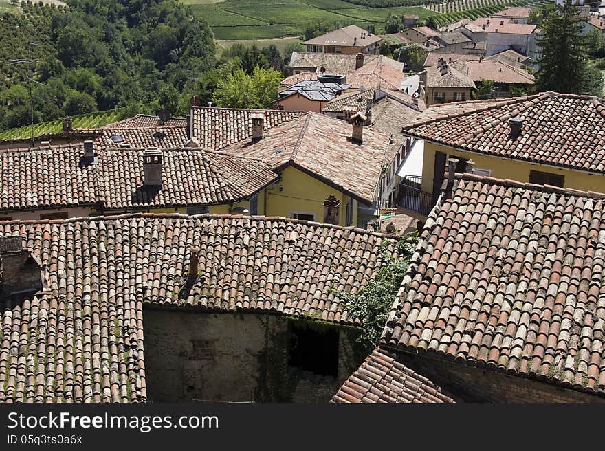 View on the roofs of Serralunga