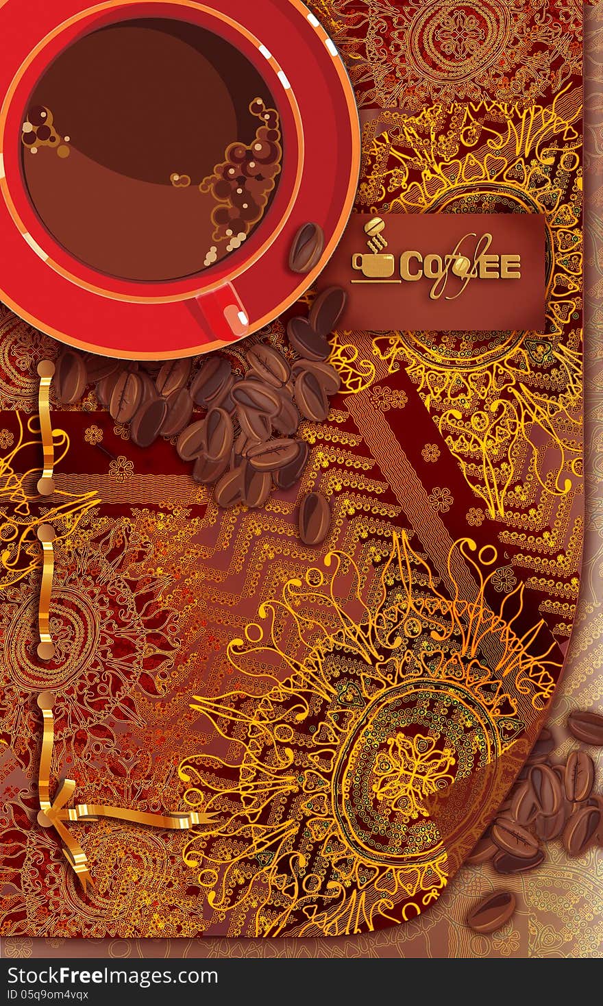 Coffee menu blank, cover page