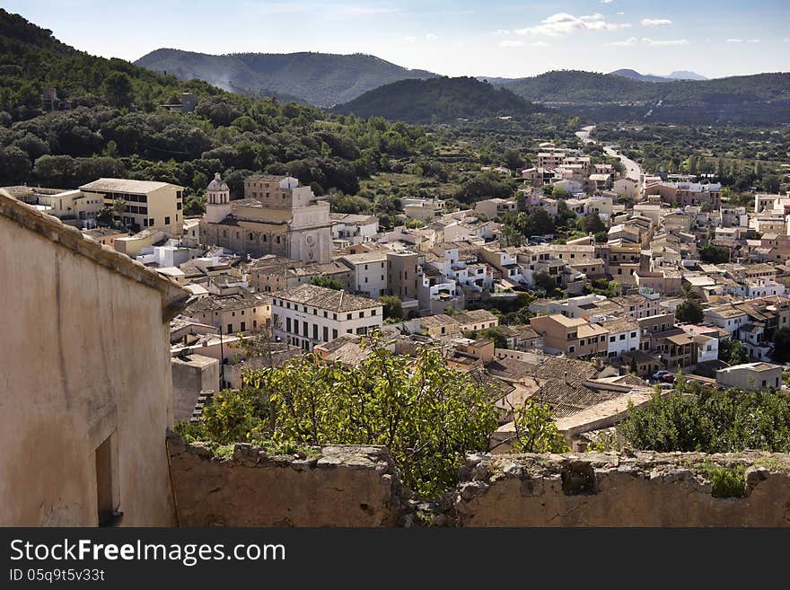 View on a village on Majorca. View on a village on Majorca