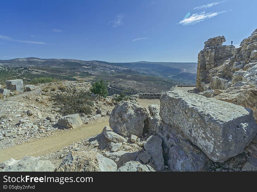 Megalithic structure. Beautiful landscape of Israel. The Golan. Megalithic structure. Beautiful landscape of Israel. The Golan.