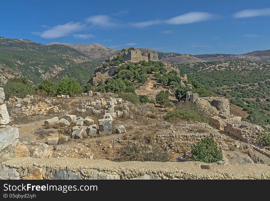 Megalithic structure. Beautiful landscape of Israel. The Golan. Megalithic structure. Beautiful landscape of Israel. The Golan.