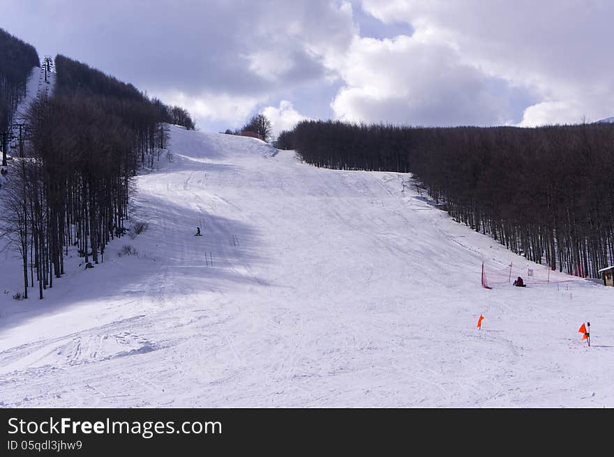 Beautiful sky slope in prato spilla italy