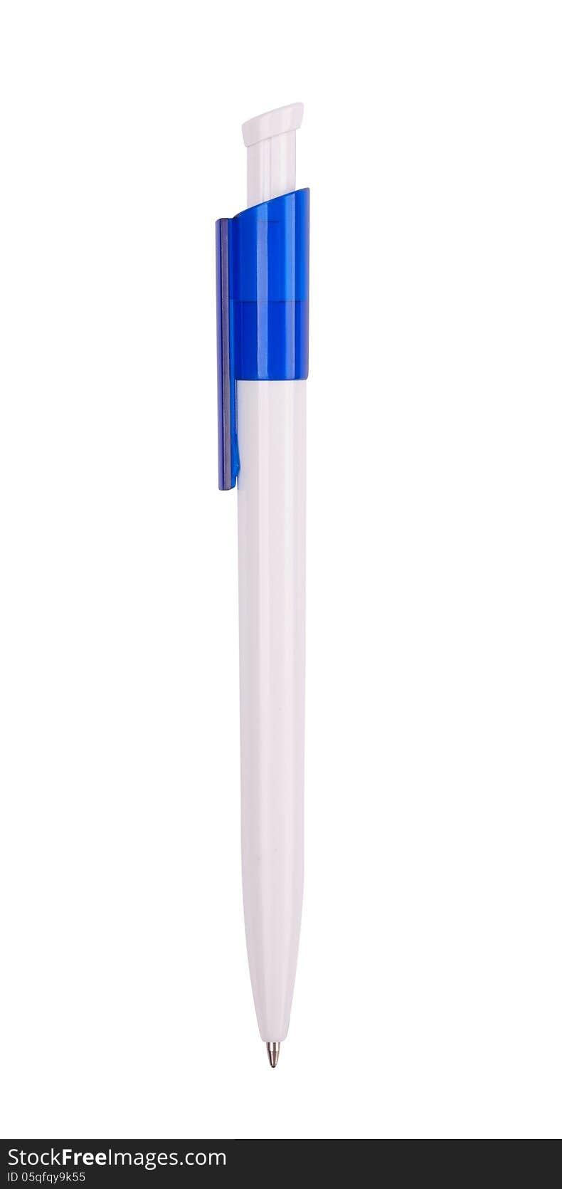 Blue pen isolated on white