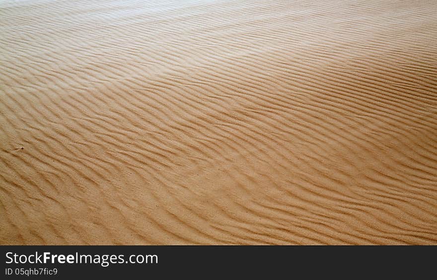 Sand dunes with stripes in Mauritania