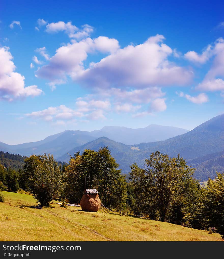 Haystack in the mountains