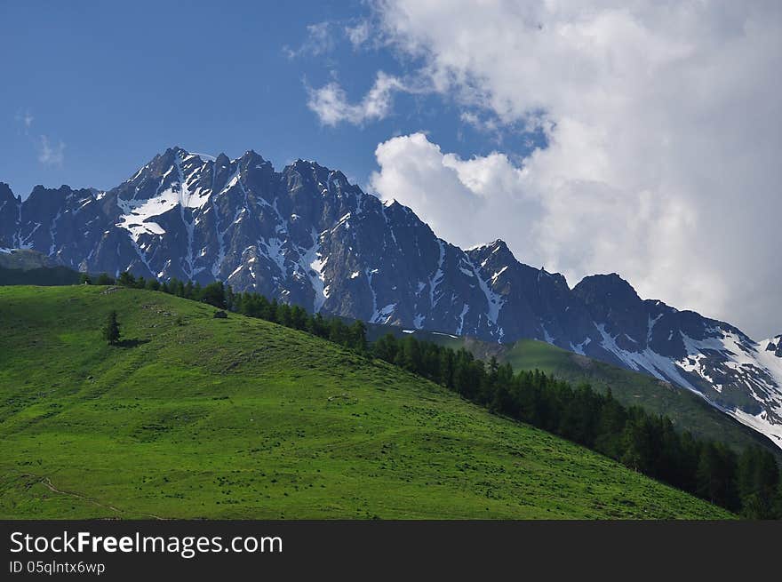 Grand combin massif, Italian Alps, Aosta Valley.