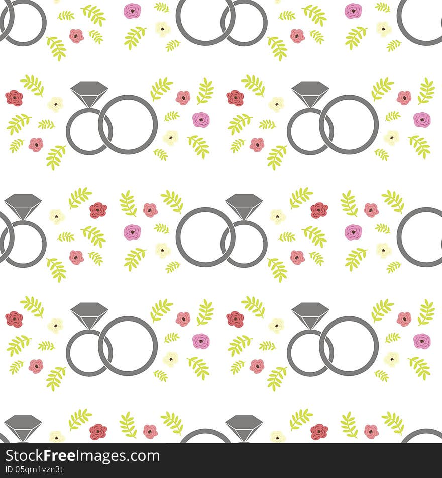 Vector seamless background with flowers. Vector seamless background with flowers