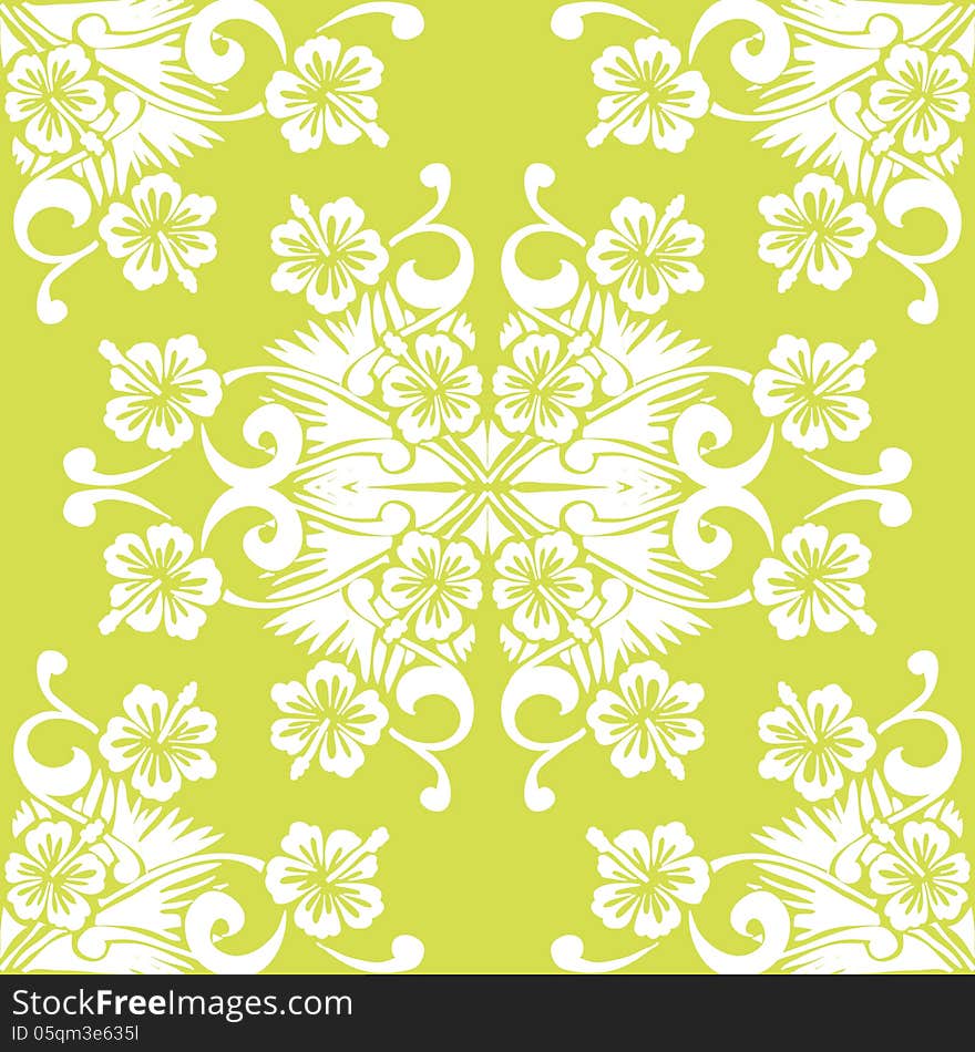 Vector seamless background with flowers. Vector seamless background with flowers