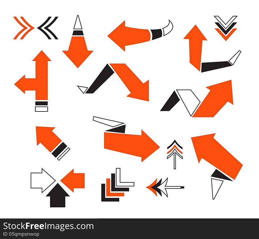 Vector set of arrow illustration. Vector set of arrow illustration