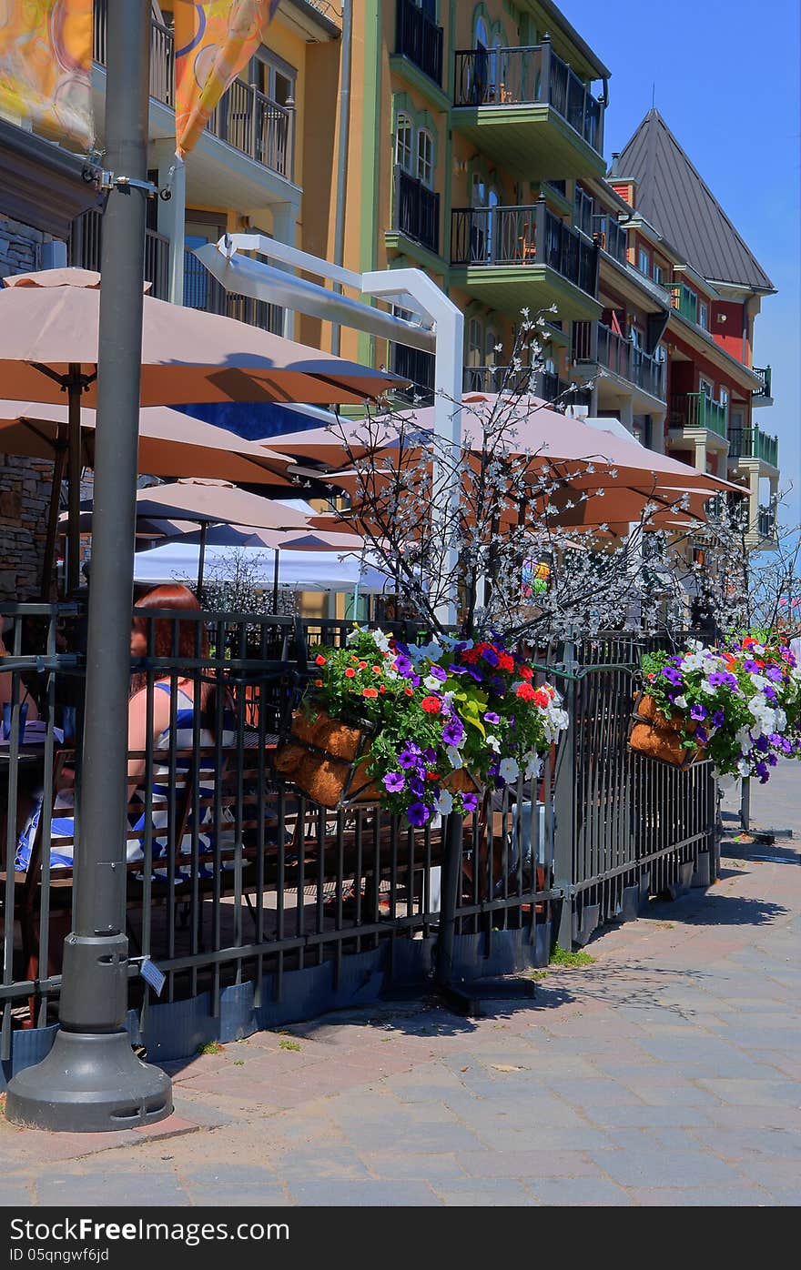 Fragment of the street with cafes