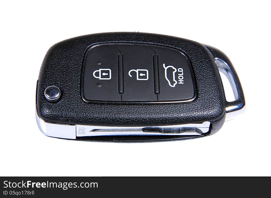 Car key isolated on white background. Car key isolated on white background