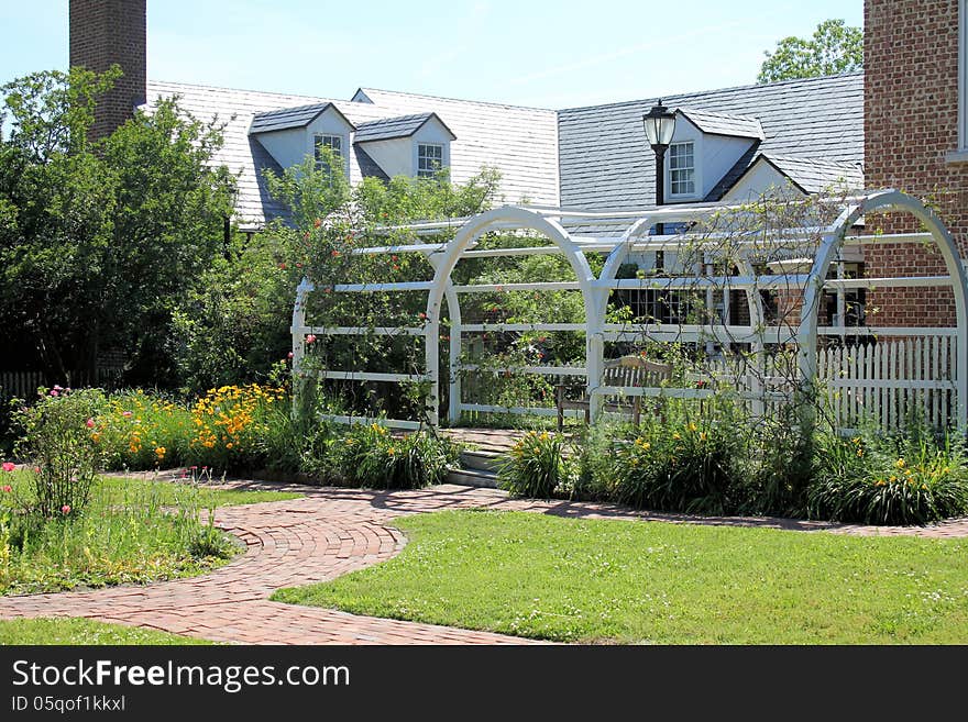 Arbor In Garden