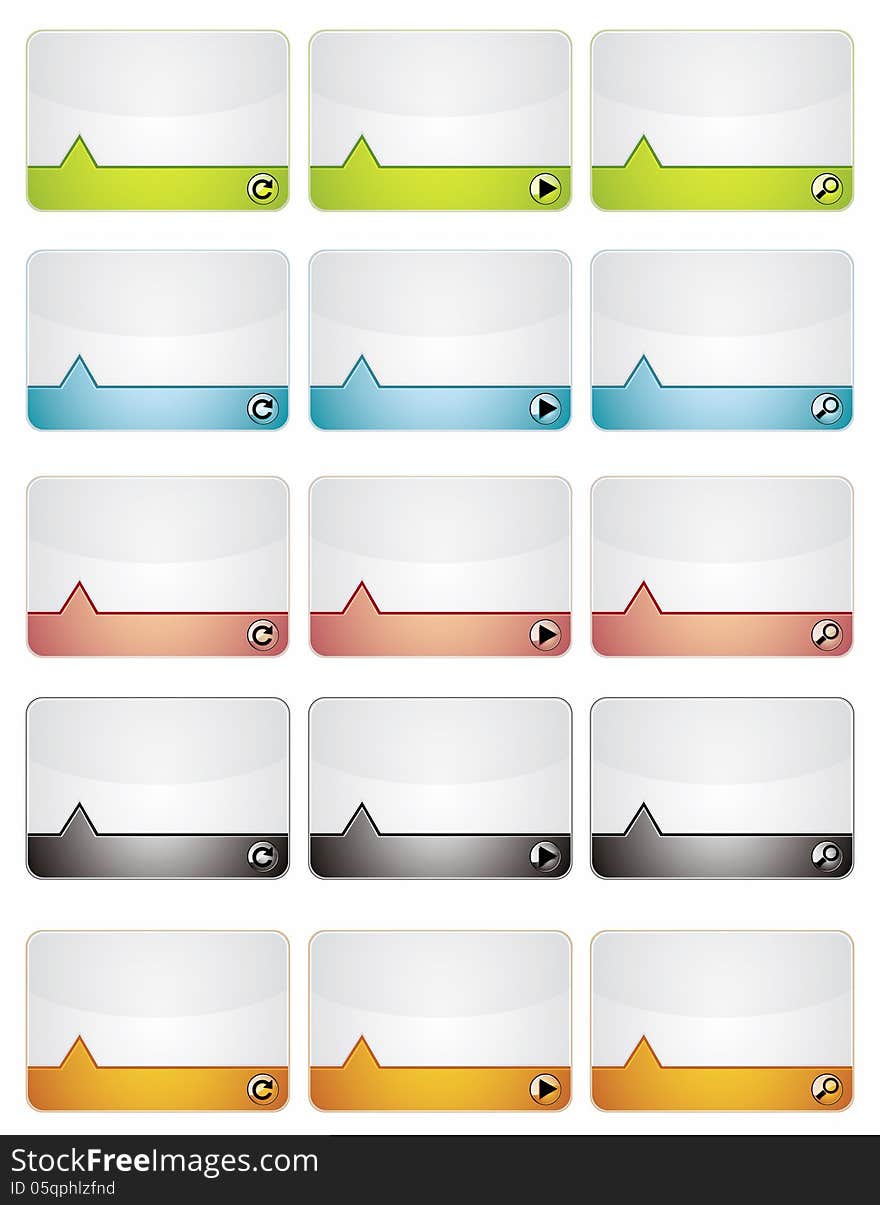 Colored information banners, webdesign templates