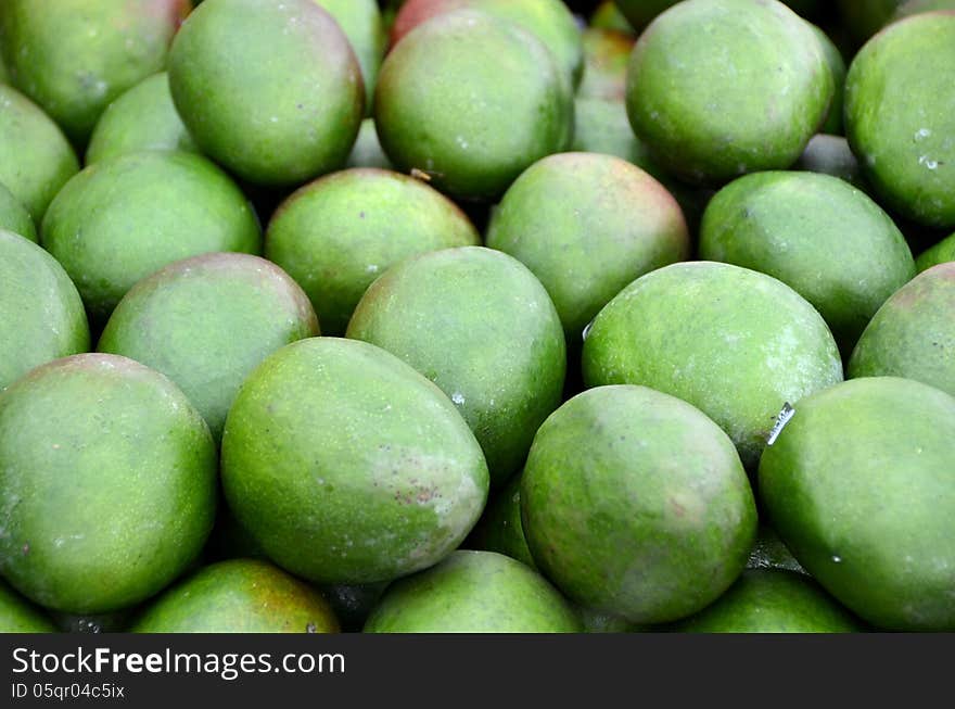 Mangoes at the market in Antwerp.