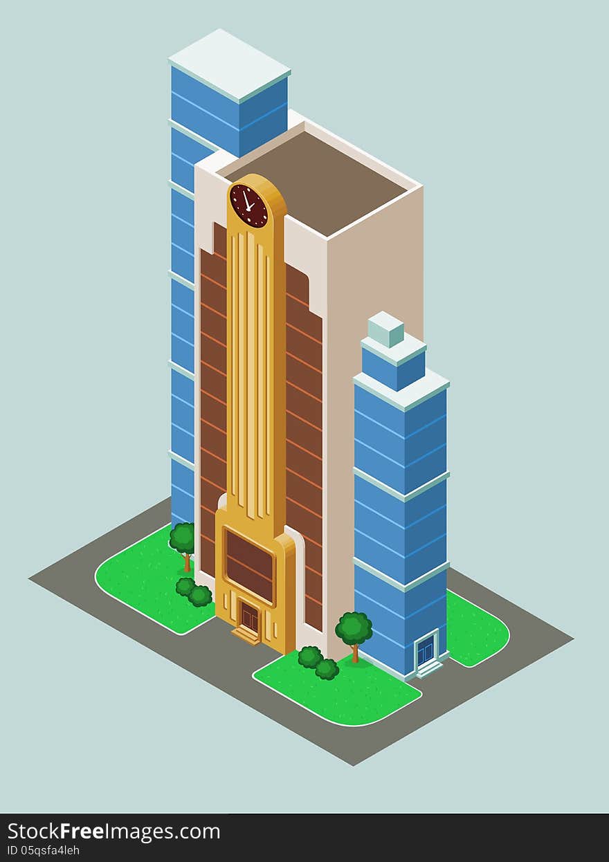 Isometric building