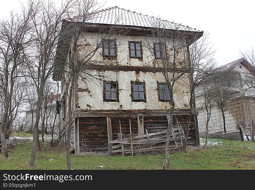 19st Muslims wood house in Bosnia Balkans Ottoman arihtecture. 19st Muslims wood house in Bosnia Balkans Ottoman arihtecture