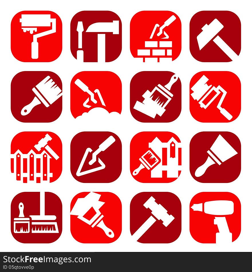 Color construction and repair icons