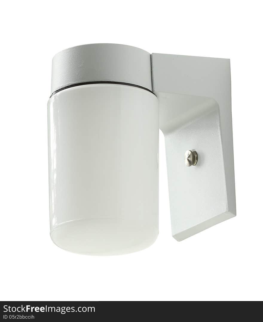 Wall lamp on white background