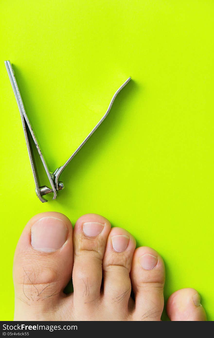 Cutting Your Toenails Concept