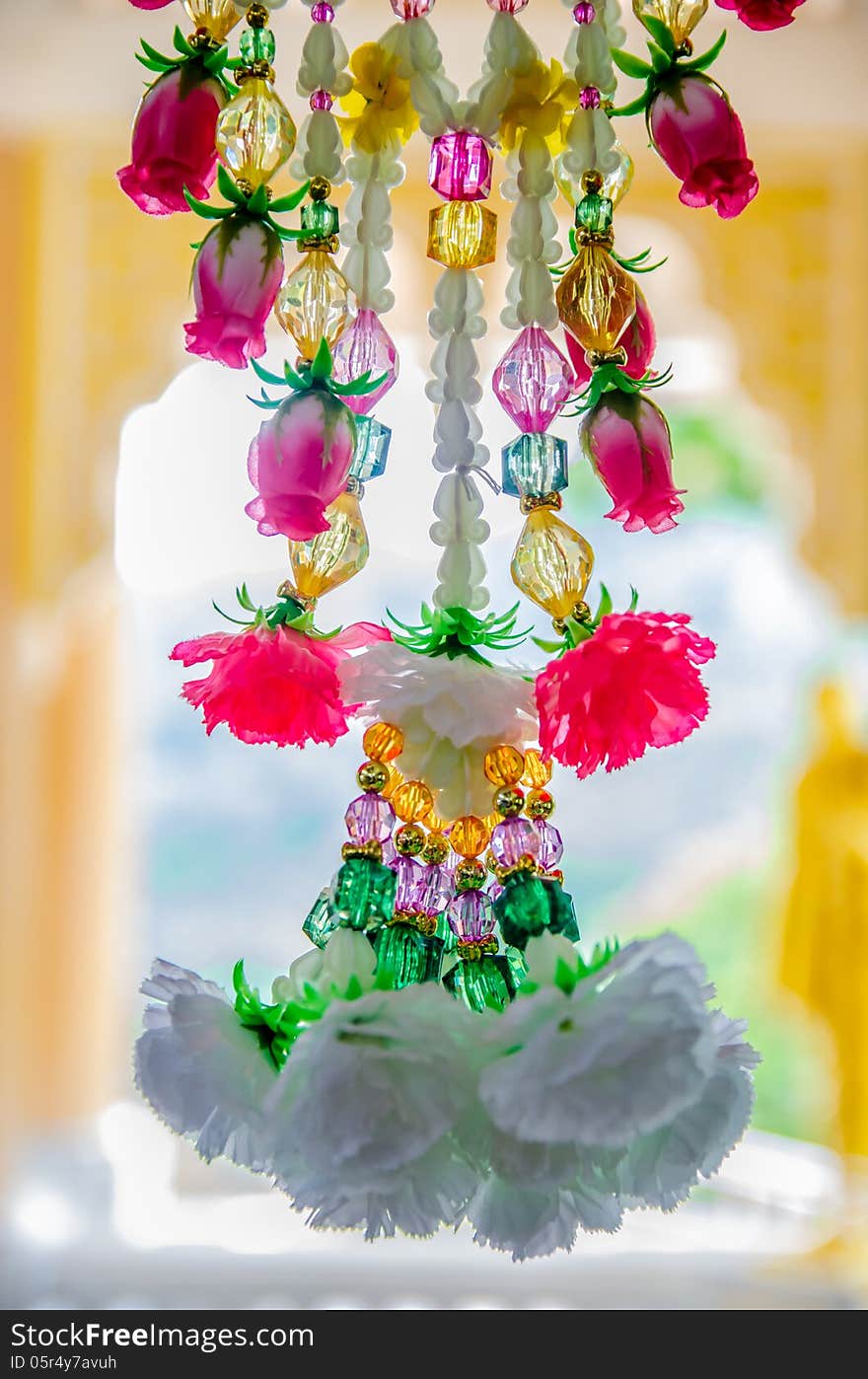 Handmade decoration window in the temple