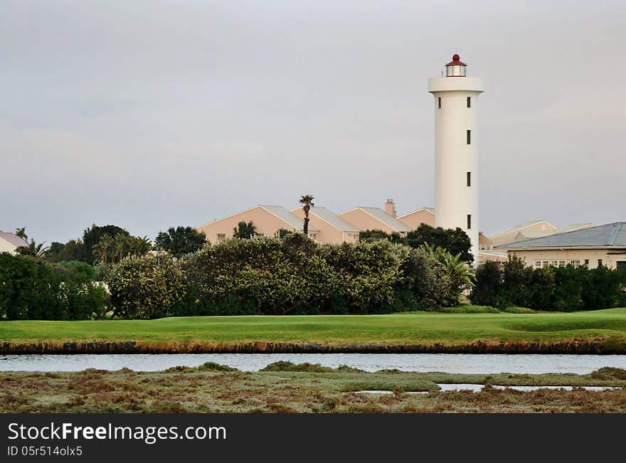 Landscape with Milnerton Lighthouse in the morning. Landscape with Milnerton Lighthouse in the morning