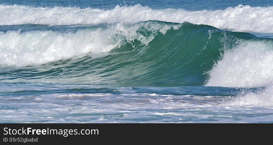 Seascape with waves in the atlantic ocean. Seascape with waves in the atlantic ocean