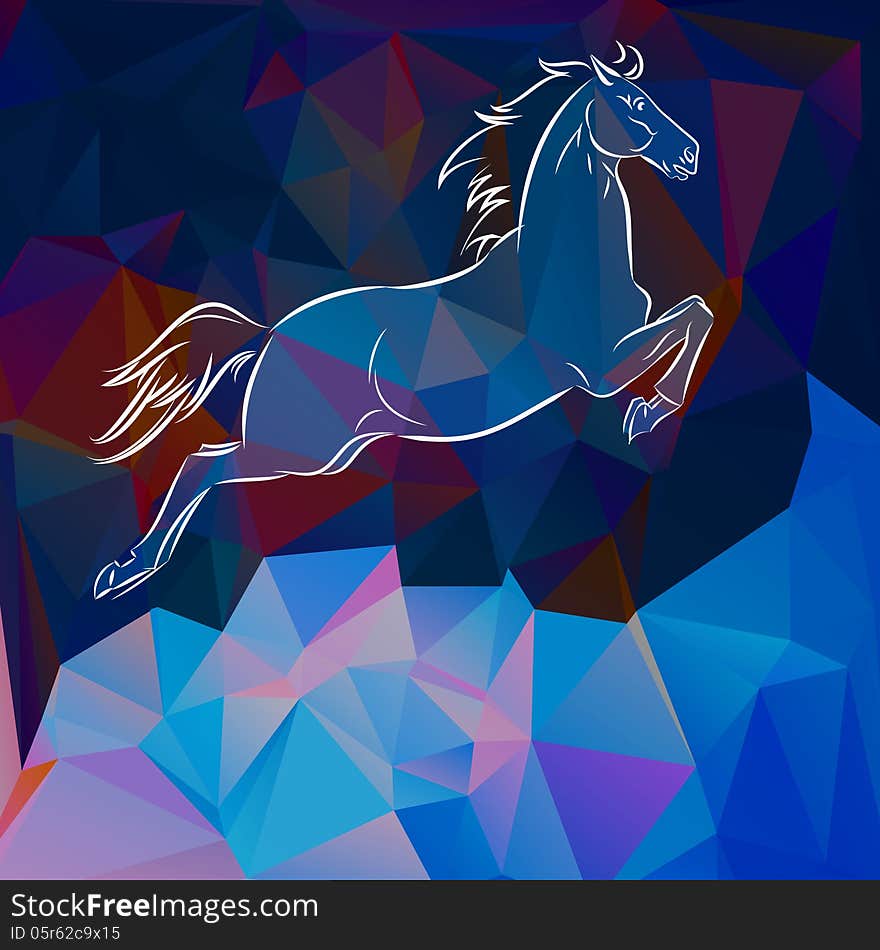 Vector Horse Sign 2014