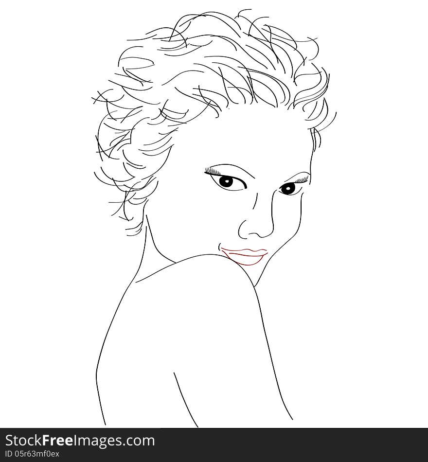 Vector Beautiful Woman