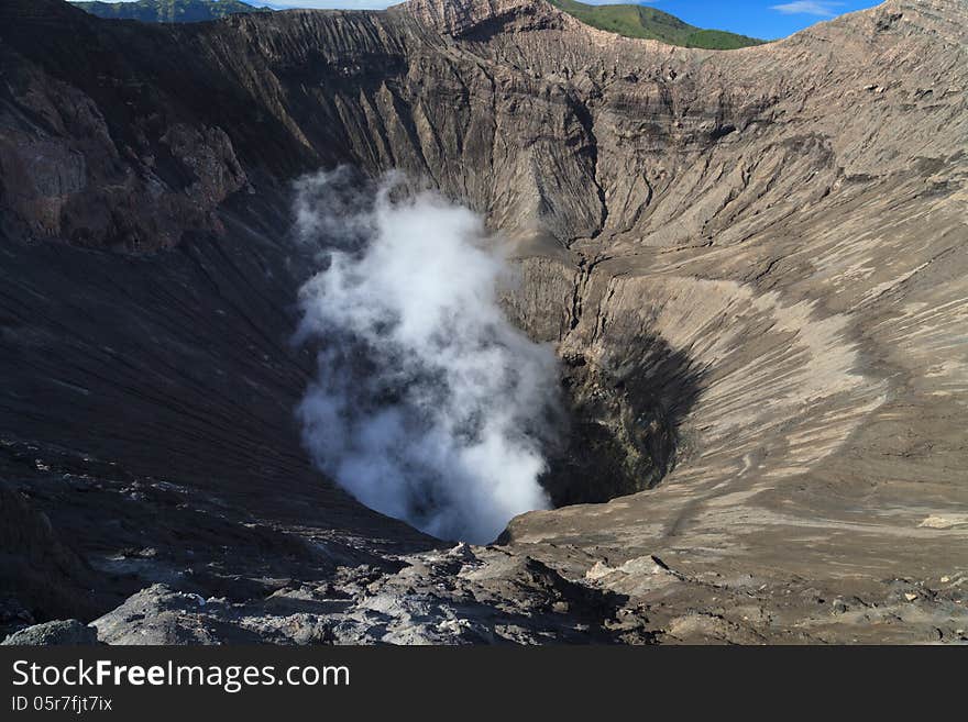 Creater of Bromo vocalno, East Java, Indonesia