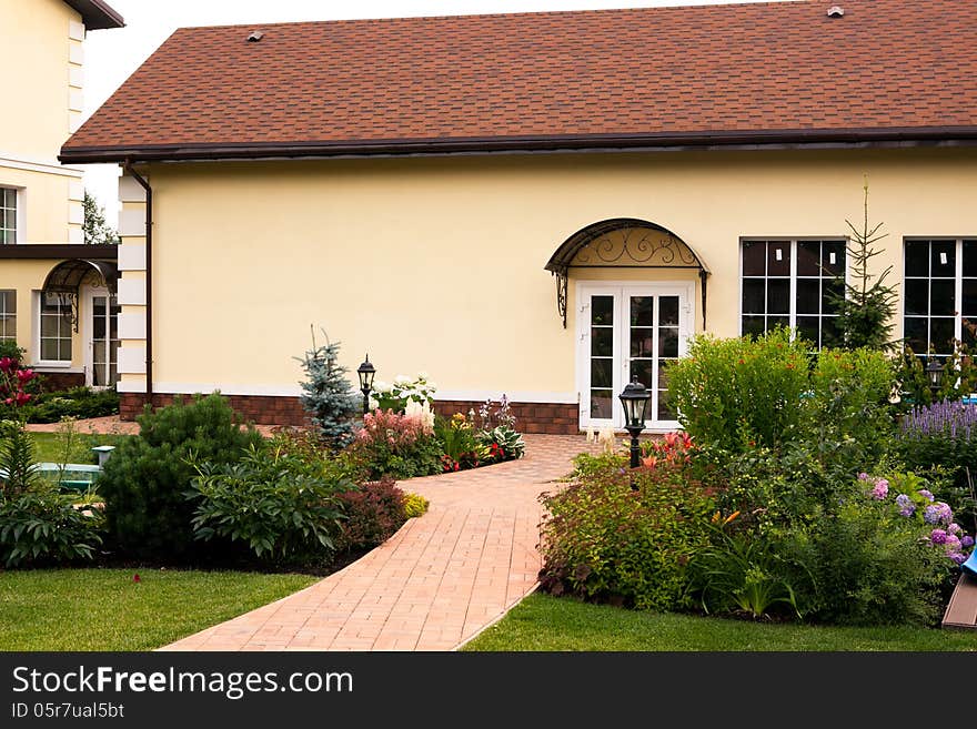 Beautiful garden beautiful house