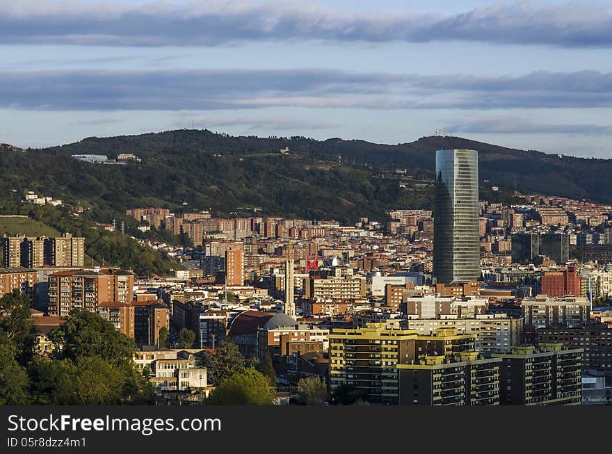 Bilbao city view.