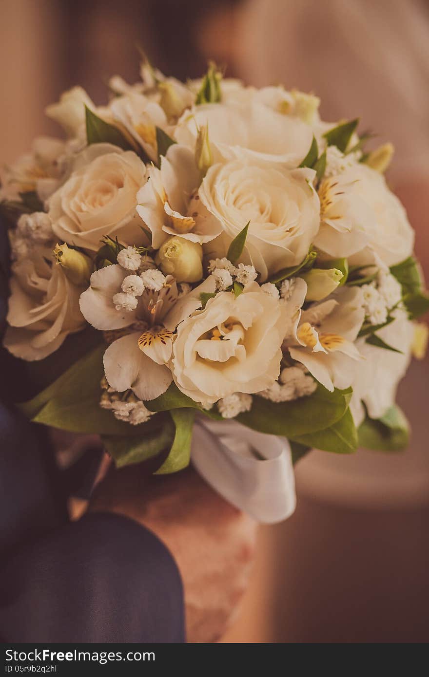 Bridal bouquet of flowers