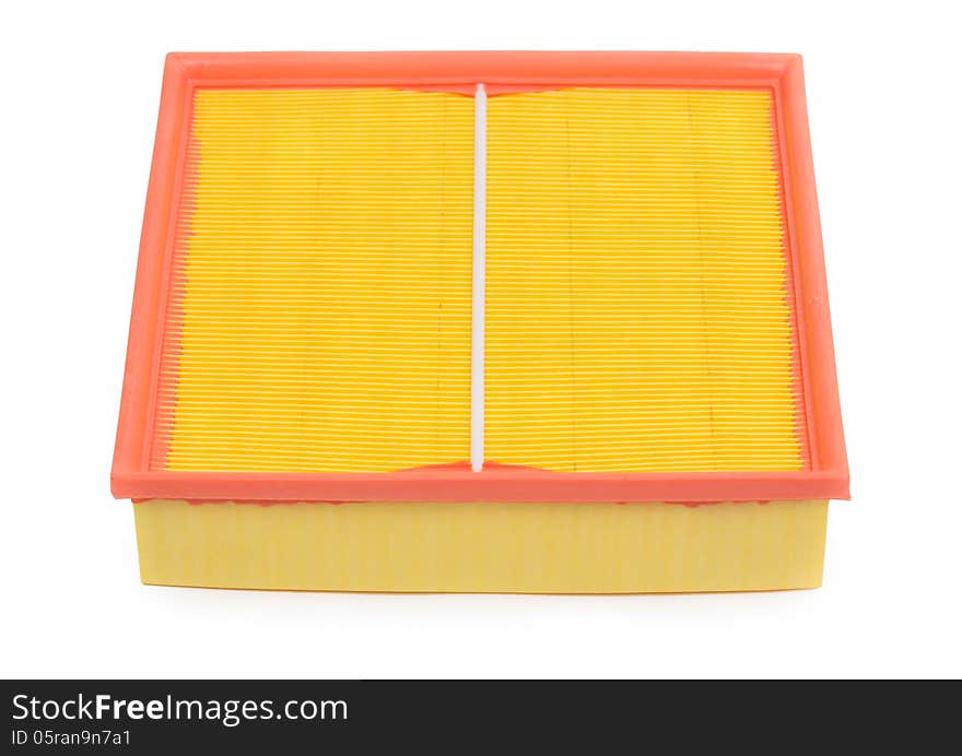 Air filter side view isolated on white background