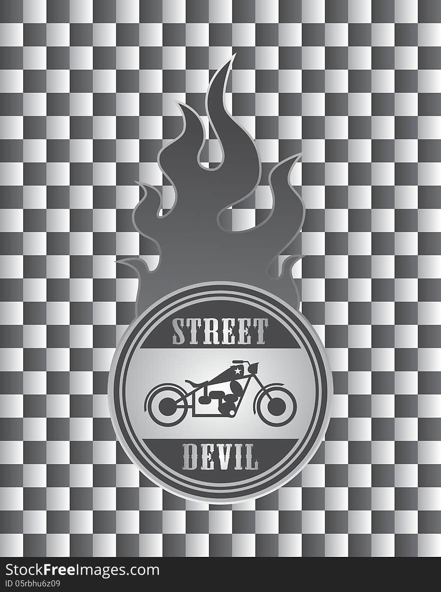 Street Chopper Motorcycle Label Art