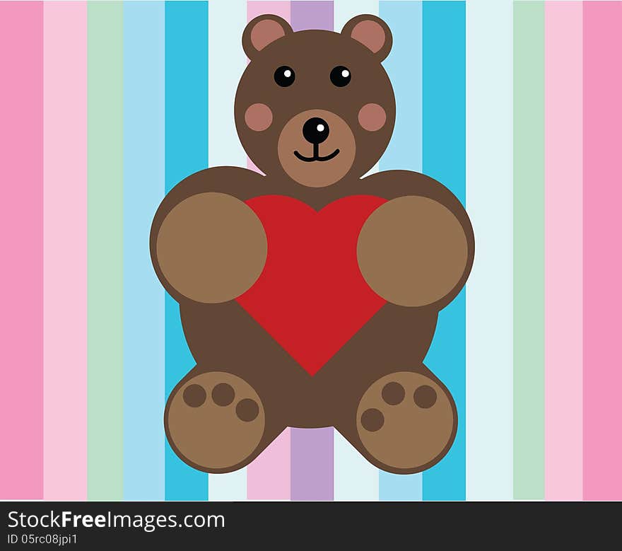 Illustration of a cute bear.