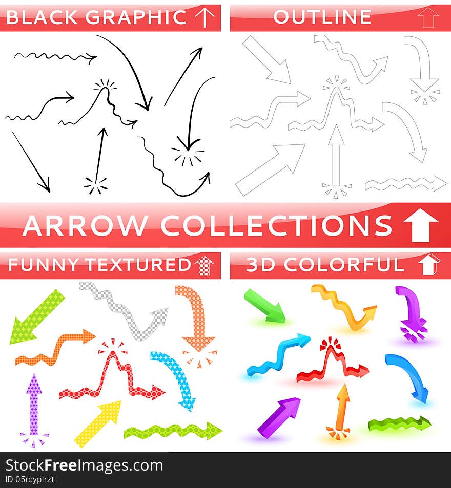 Arrow Collection Of Four Different Set