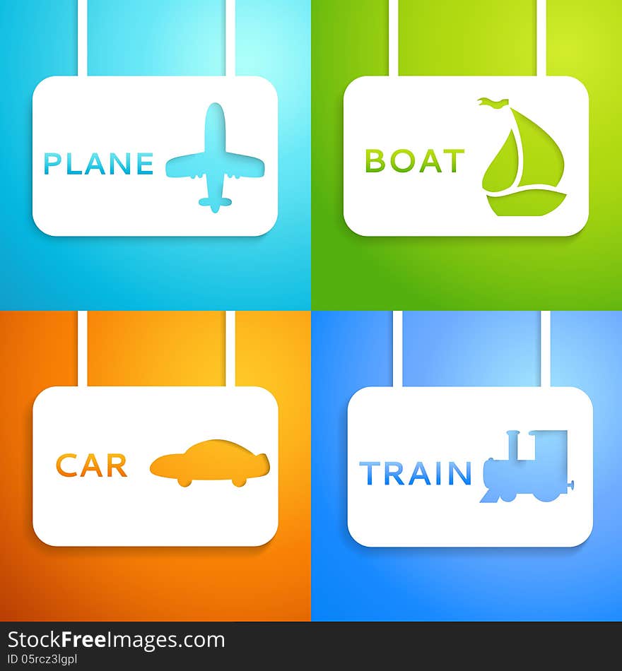 Travel applique background. Vector illustration