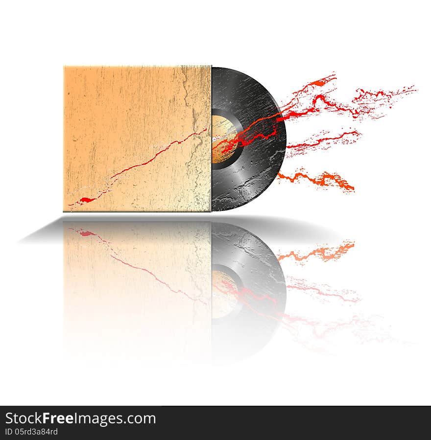 Oid vinil disk, illustration EPS10, clip-art. Oid vinil disk, illustration EPS10, clip-art