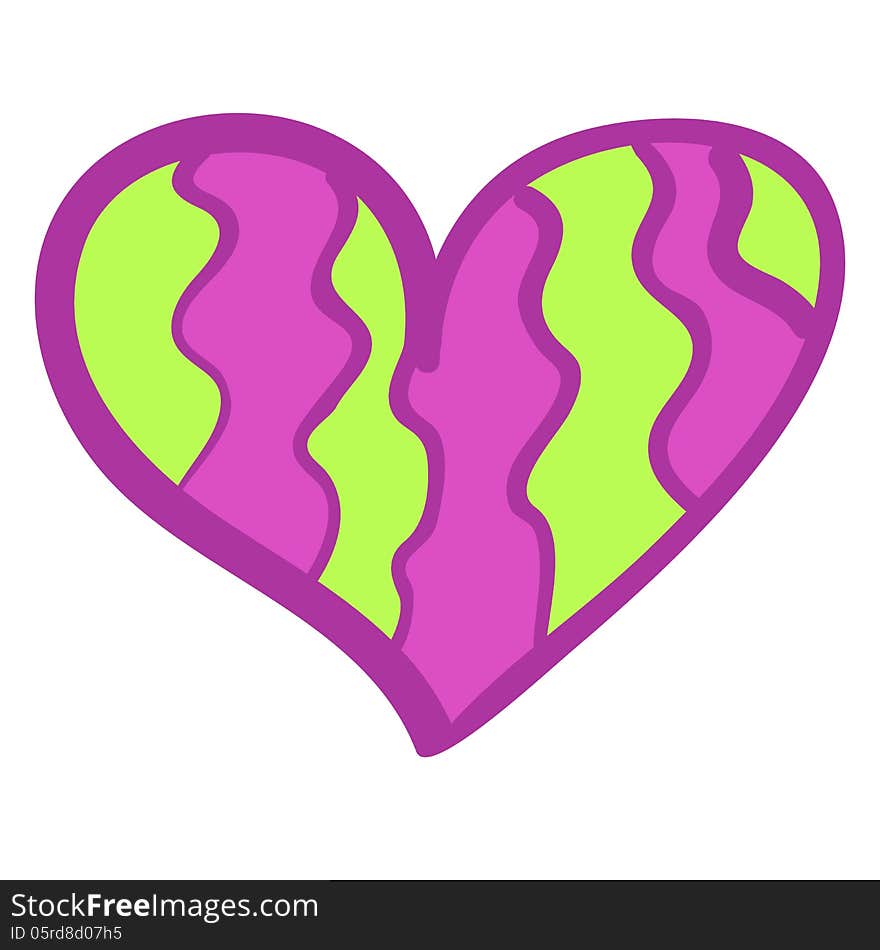 Funny colorful heart background.